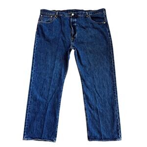 Levis 501 Jeans Mens 48x32 (46x31) Blue Original Fit Button Fly Denim Classic